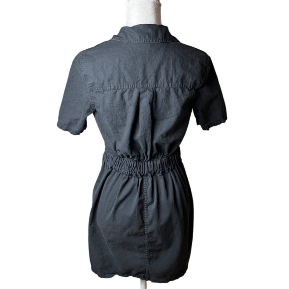 Michael Stars Black Button-Up Linen Cotton Blend Dress - XS - Picture 3 of 9